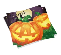 Confezione da 8 Tovaglioli Zucca da 33x33 cm