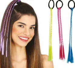 Confezione da 6 trecce in colori assortiti da 35 cm