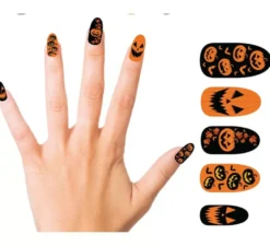 Confezione da 12 unghie finte di zucca