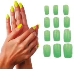Confezione da 12 unghie neon per donna in vari colori