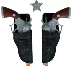 Coppia di fondine con 2 pistole da 24 cm