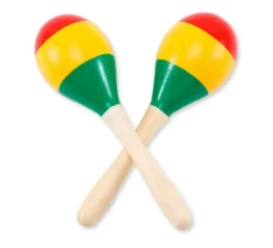 Coppia di Maracas di legno da 20 cm Messico