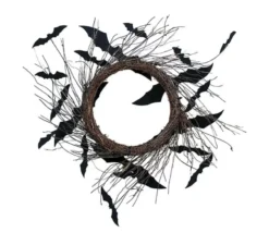 Corona di pipistrello nero da 30 cm