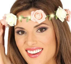 Corona di rose con luce