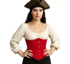 Corsetto pirata rosso per donna