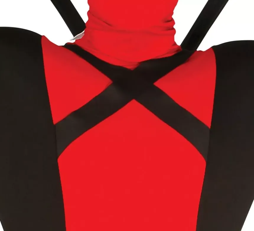 Costume antieroe rosso e nero per uomo