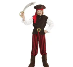 Costume a righe da Pirata dei Caraibi per bambini
