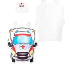 Costume bianco da medico dell'ambulanza con cappello per bambino