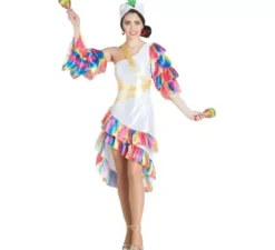 Costume bianco rumbera per donna