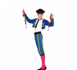 Costume blu da matador per un uomo