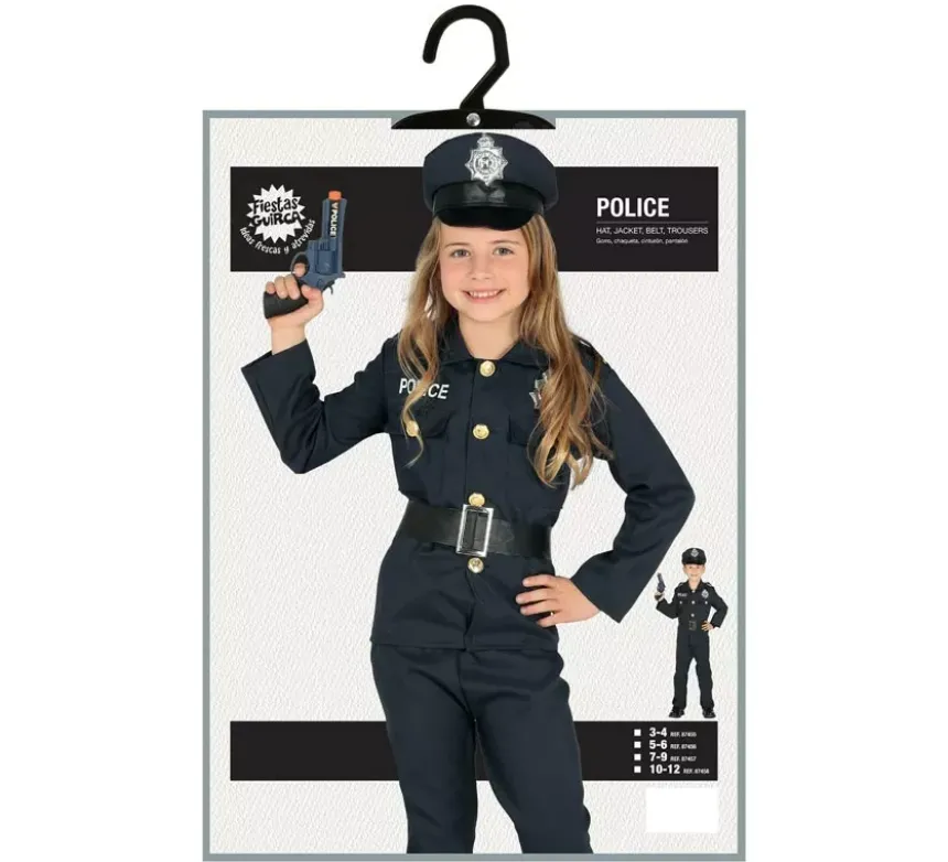 Costume blu della polizia per bambini