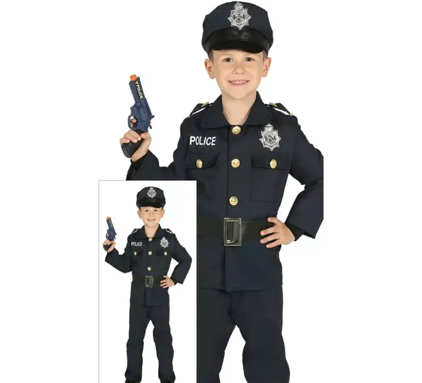 Costume blu della polizia per bambini