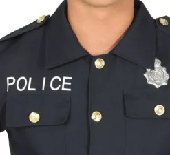 Costume blu della polizia per un uomo