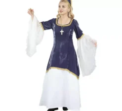 Costume blu e bianco di Doña Petronila per donna
