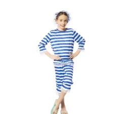 Costume blu retrò da Miss Bather degli anni '20 per ragazza