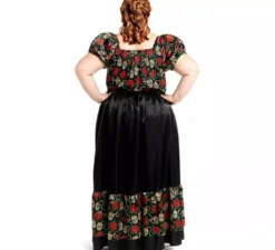 Costume Catrina abito lungo nero da donna