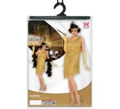 Costume Charleston da donna con frange argentate