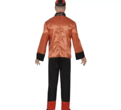 Costume cinese arancione per uomo