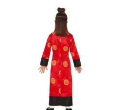 Costume cinese rosso e nero per bambina