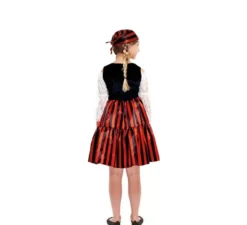 Costume classico a righe da pirata per bambina