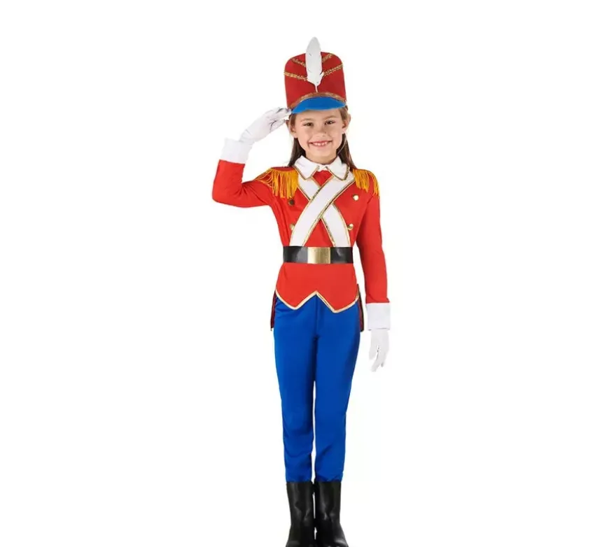 Costume classico da soldatino di stagno per bambina