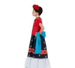 Costume classico di Frida Kahlo con copricapo per bambina e bambina