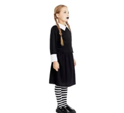 Costume classico nero da ragazza sinistra per ragazze e adolescenti