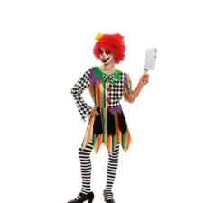 Costume Clown multicolore sinistro per bambina
