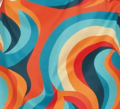 Costume curvy anni '70 multicolor da donna