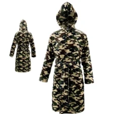 Costume da accappatoio mimetico verde per adulto