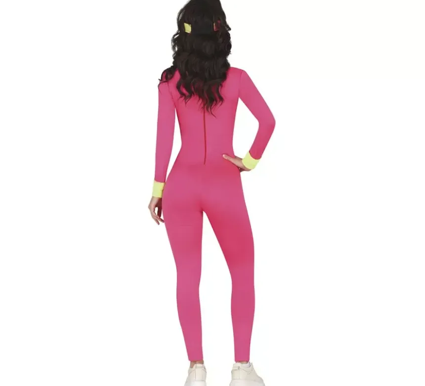 Costume da aerobica psichedelica degli anni '80 da donna
