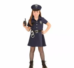 Costume da agente di polizia con manette per ragazze