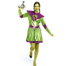 Costume da aliena verde e viola per donna