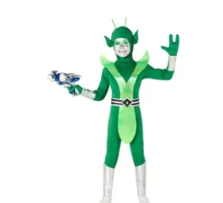 Costume da alieno verde e argento per bambino