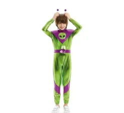 Costume da alieno verde e viola per bambino