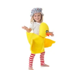 Costume da anatroccolo giallo con bretelle per bambino