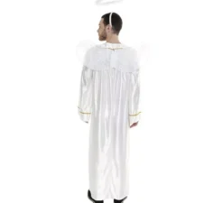 Costume da angelo con ali e aureola per uomo