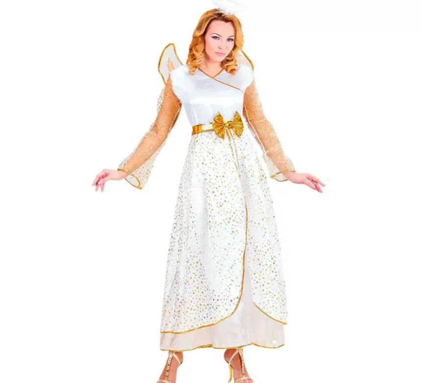 Costume da angelo glamour dorato da donna