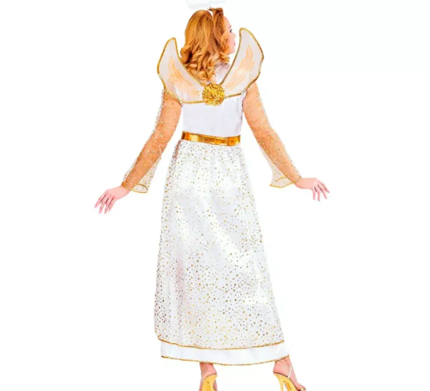 Costume da angelo glamour dorato da donna