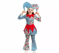 Costume da Arlecchino con stelle per bambina