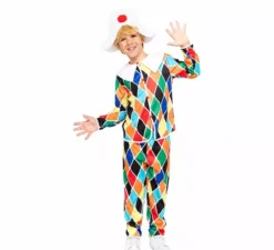 Costume da Arlecchino multicolore per bambini