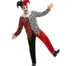 Costume da arlecchino rosso per uomo