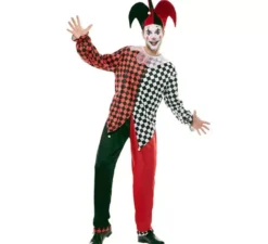 Costume da arlecchino rosso per uomo
