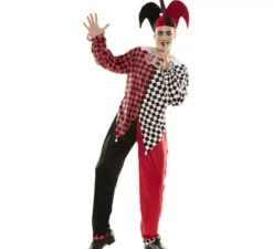 Costume da arlecchino rosso per uomo