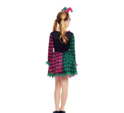 Costume da Arlecchino tricolore per bambina
