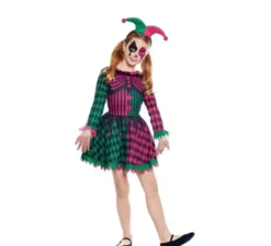 Costume da Arlecchino tricolore per bambina
