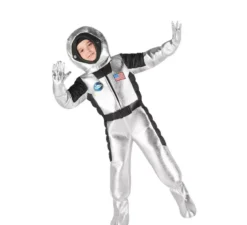 Costume da astronauta americano in argento per bambino