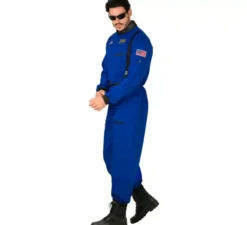 Costume da astronauta spaziale blu per uomo