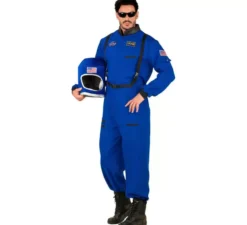 Costume da astronauta spaziale blu per uomo