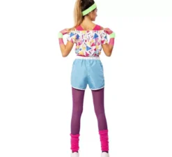 Costume da atleta anni '80 con polsini per donna
